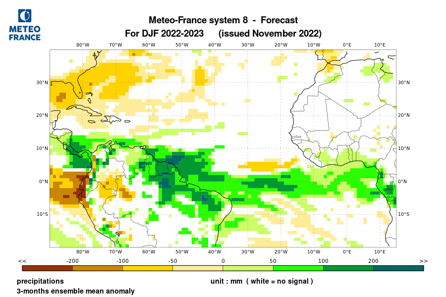 Précipitations pour DJF 2023