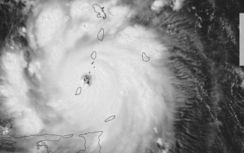 Beryl lors de son passage sur les Antilles pendant la saison 2024