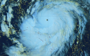 ERIN au plus près des Îles du Nord le 16 août 2025 vers 15hutc