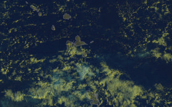 Images colorées du GOES le 25 décembre à 12h UTC