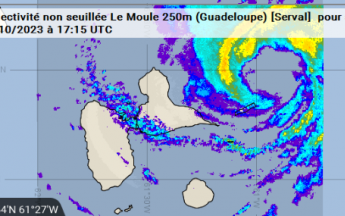 Radar de précipitation - Ouragan Tammy Oct 2023