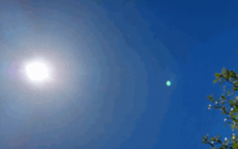 Le soleil au dessus de la Guadeloupe un jour en septembre