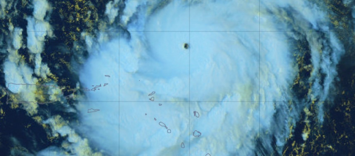 ERIN au plus près des Îles du Nord le 16 août 2025 vers 15hutc