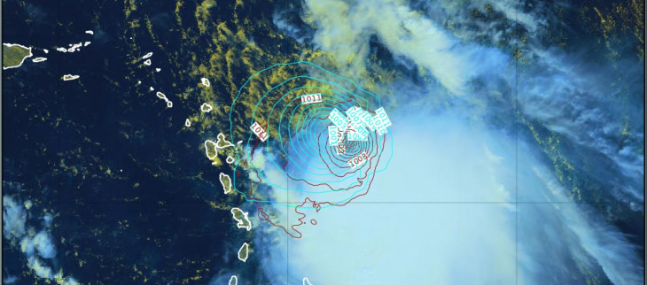Image satellite de la Tempête Jerry -  9 octobre 2025