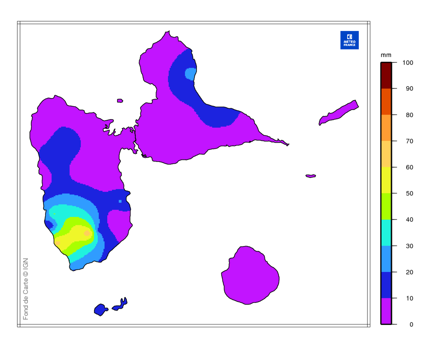 Lame d'eau 24h entre samedi 9 à 8h loc et dimanche 10 à 8 h loc 