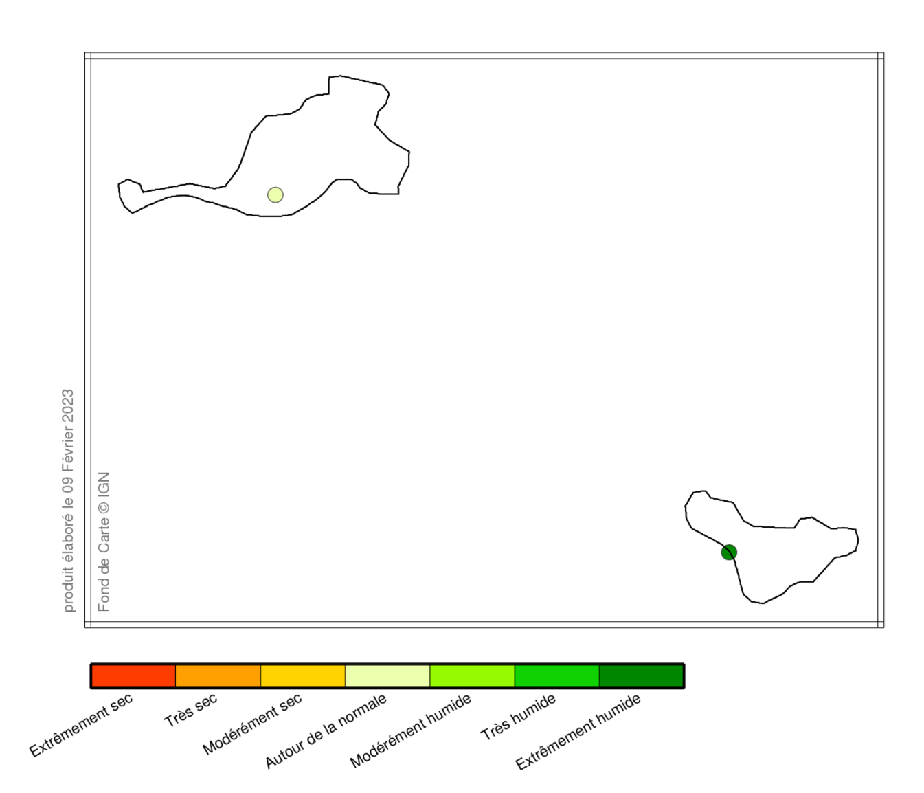 Etat pluviométrique aux Îles du Nord