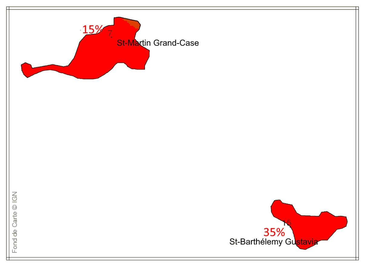 Précipitations mensuelles aux Îles du Nord