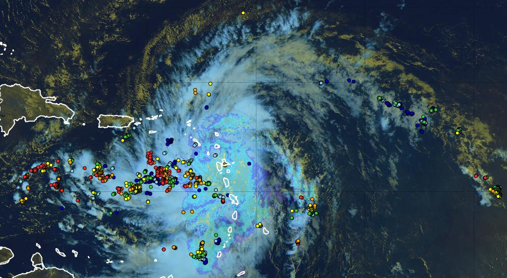Image satellite d'ERNESTO le 13 août à 08h locales