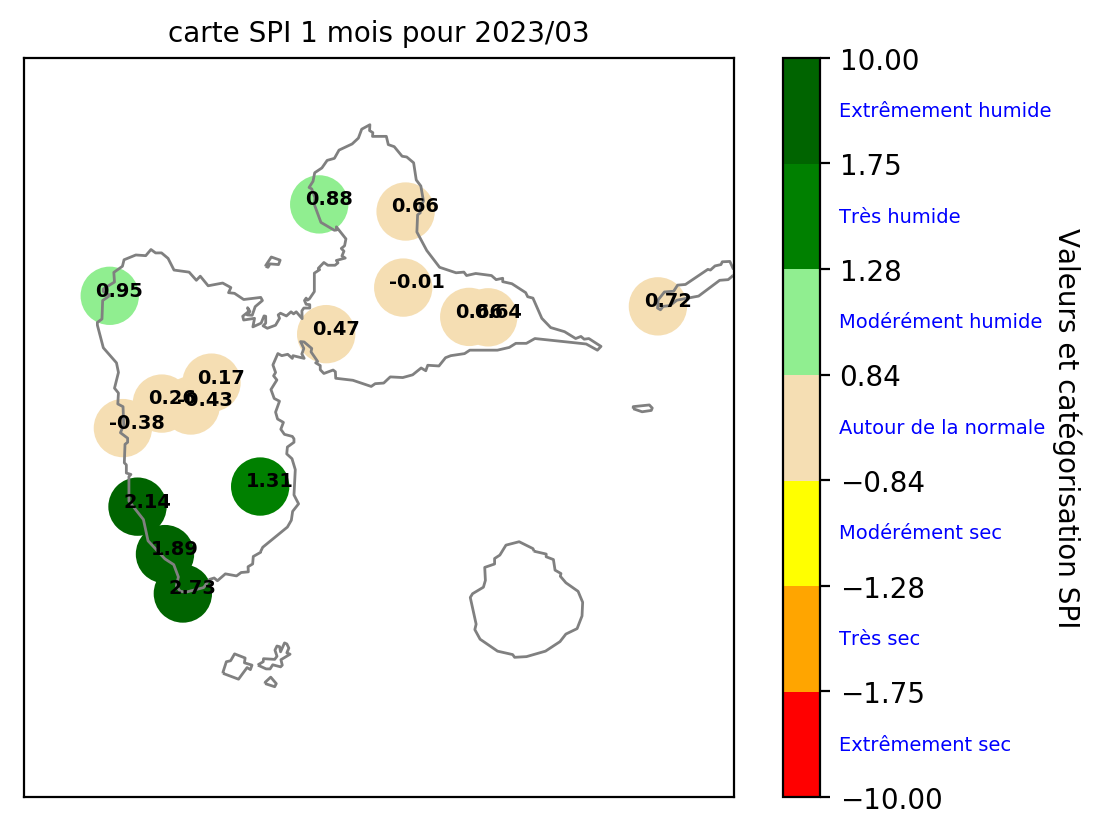 Etat pluviométrique en Guadeloupe 