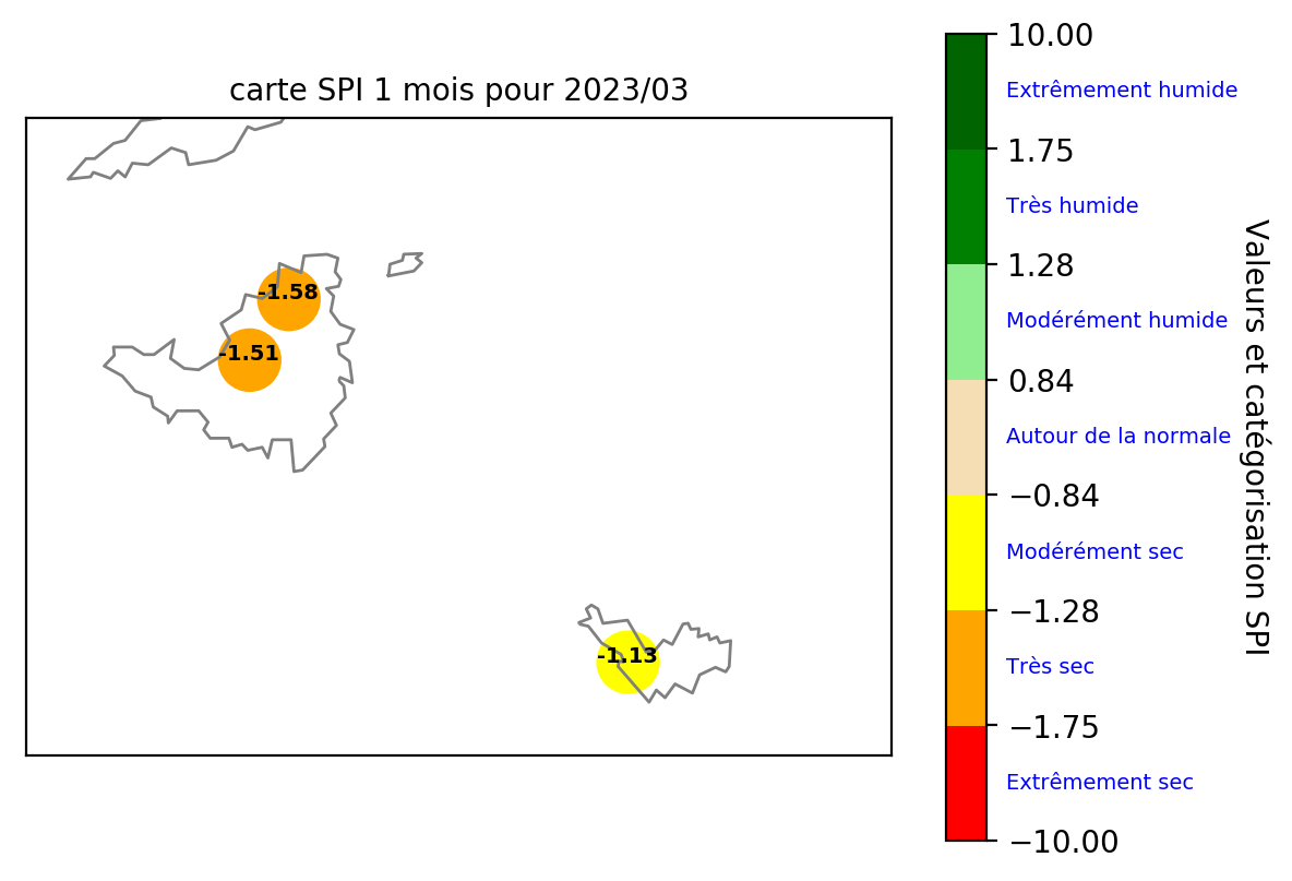 Etat pluviométrique aux Îles du Nord 