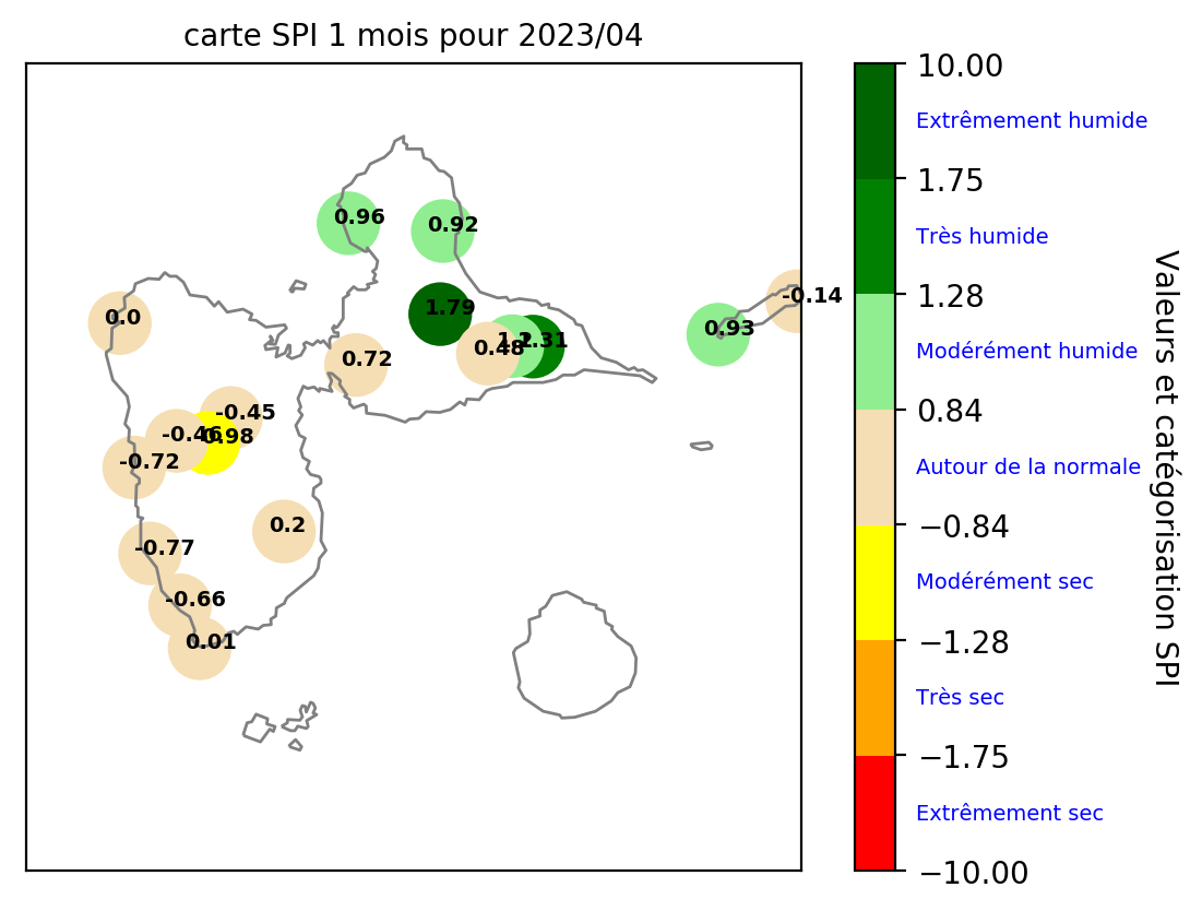 Etat pluviométrique en Guadeloupe 