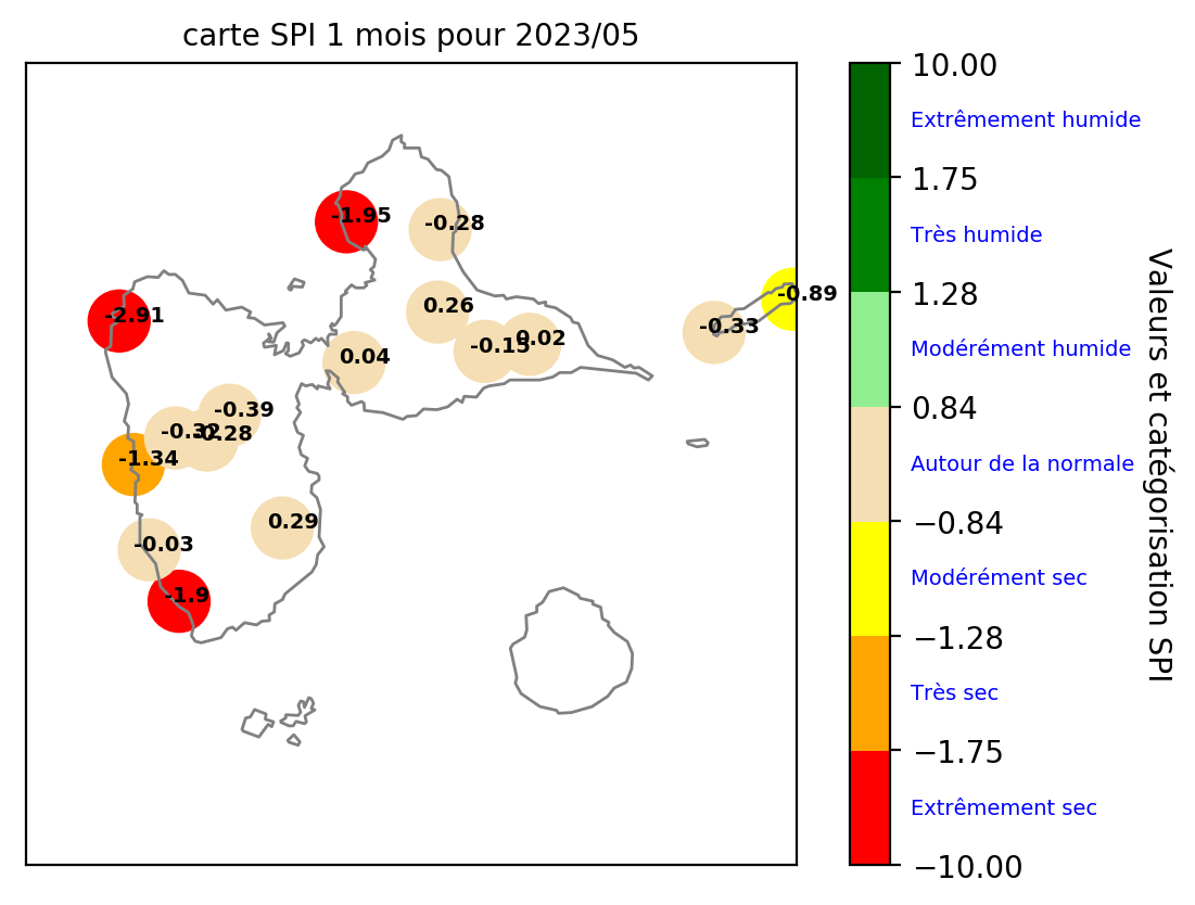 Etat pluviométrique en Guadeloupe 
