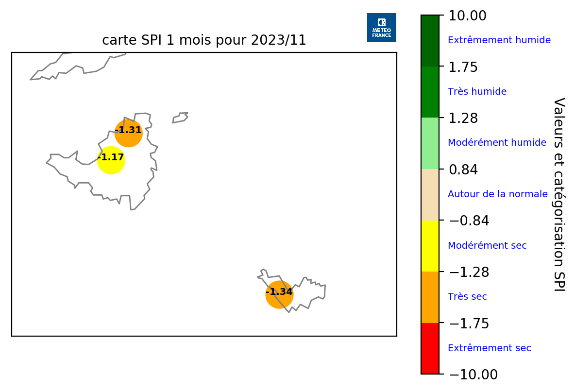 Etat pluviométrique aux Îles du Nord 