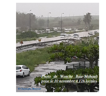Episode du 10 novembre avec inondation à Baie-Mahault Wonche 