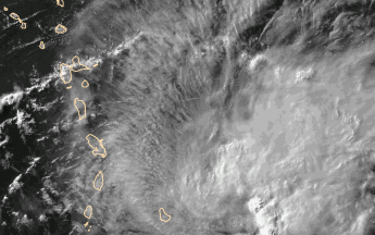 Images visible du cyclone BRET le 22 juin à 17h