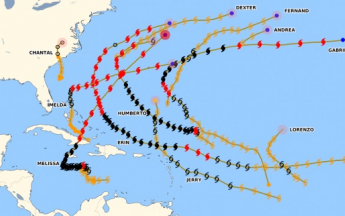 Activité cyclonique de la saison 2025 sur le bassin Atlantique