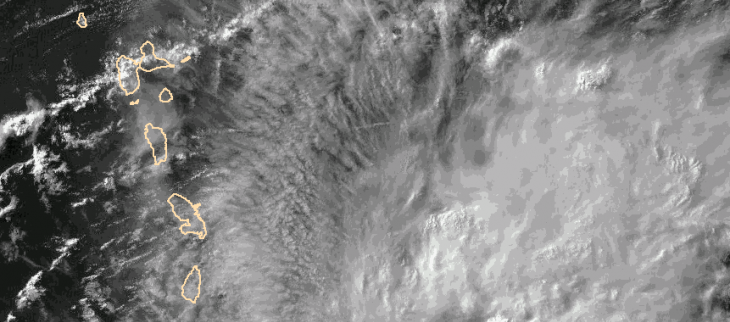 Images visible du cyclone BRET le 22 juin à 17h