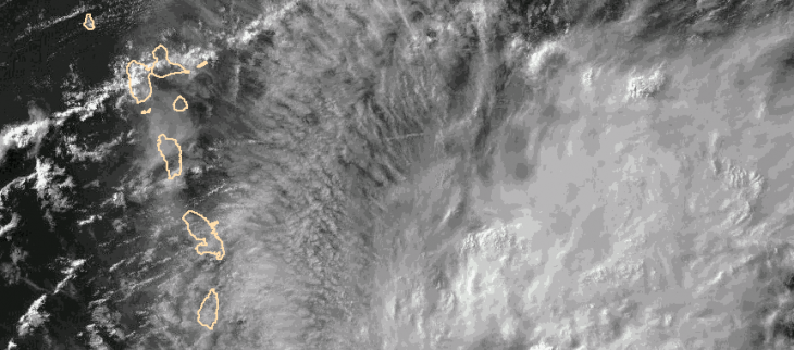 Images visible du cyclone BRET le 22 juin à 17h Images visible du cyclone BRET le 22 juin à 17h
