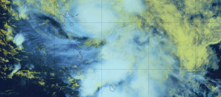 Images du cyclone TAMMY le 21 octobre 2023 à 11hloc