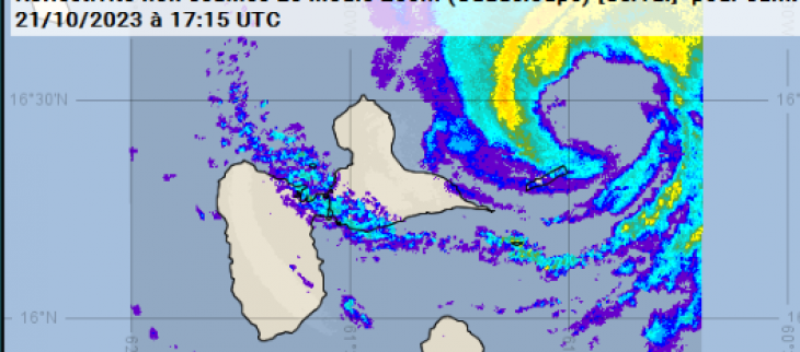 Radar de précipitation - Ouragan Tammy Oct 2023 Radar de précipitation - Ouragan Tammy Oct 2023