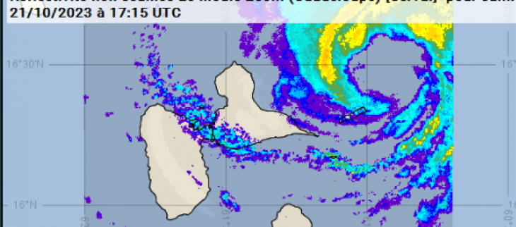 Radar de précipitation - Ouragan Tammy Oct 2023