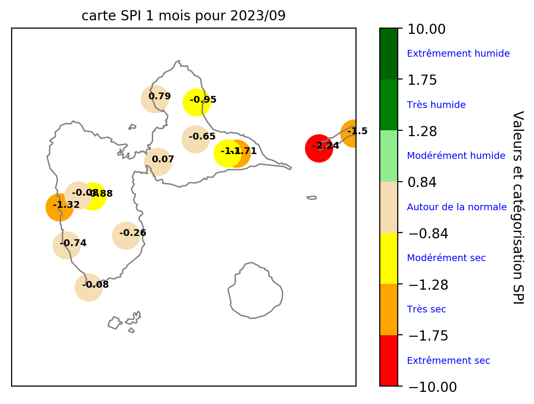 Etat pluviométrique en Guadeloupe 